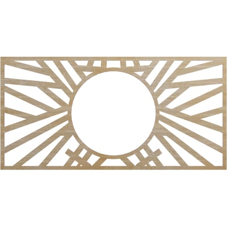 Ekena Millwork Hoover Wood Fretwork Pierced Ceiling Medallion, Birch, 32"W x 16"H x 11 7/8"ID x 1/4"T CMWP32X16X0250HOBI